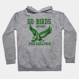 go birds - philadelphia vintage look - green solid style Hoodie